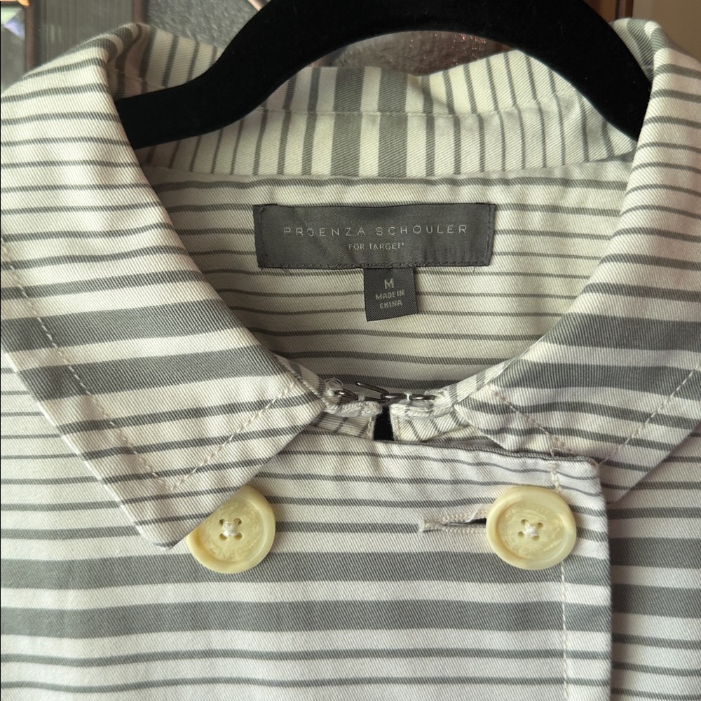 Proenza Schouler Striped Lined Jacket in White and Gray Size M. NWOT COTTON - Picture 4 of 12